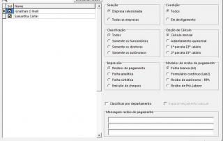 Relatórios de folha
